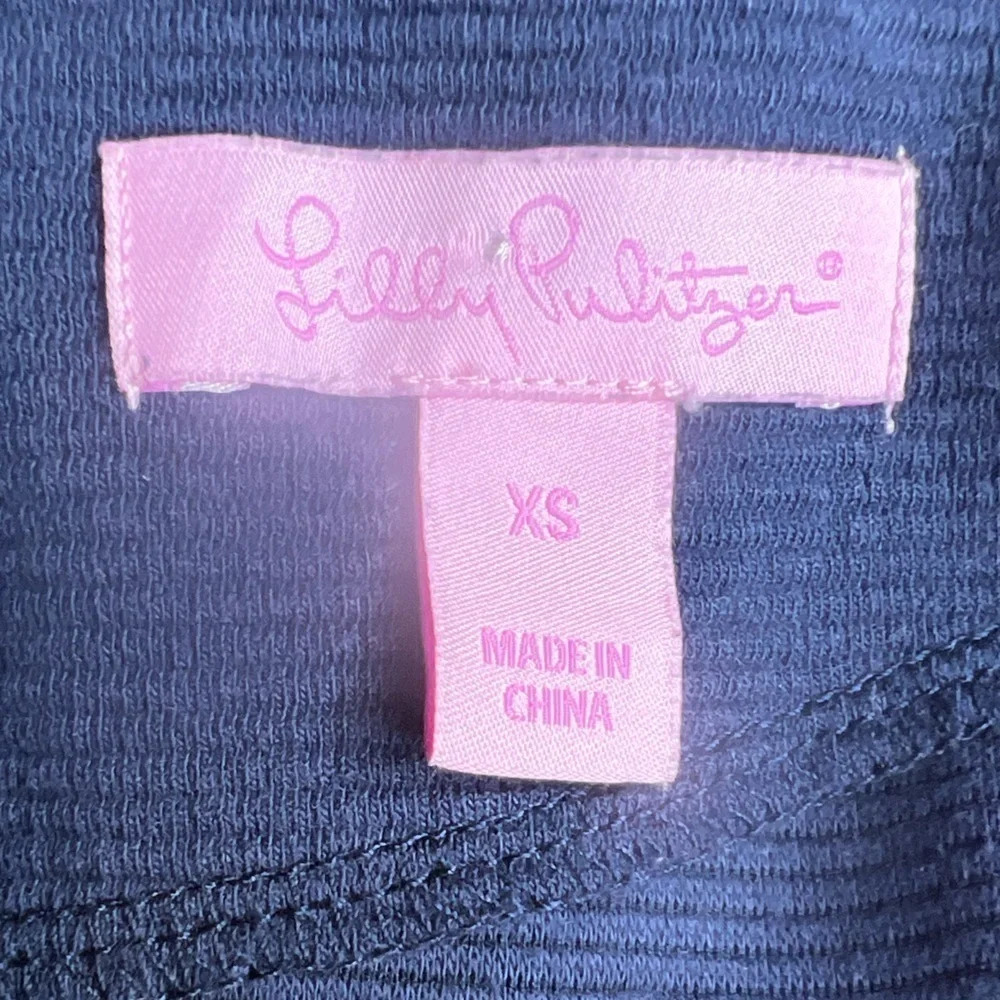 Lilly Pulitzer Layton Navy Shift Ribbed Knit Dress - Picture 2 of 12